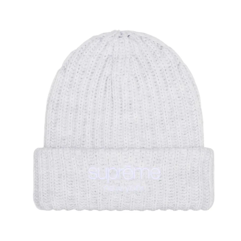 Czapka Supreme Chunky Rib Logo Beanie 'Grey'