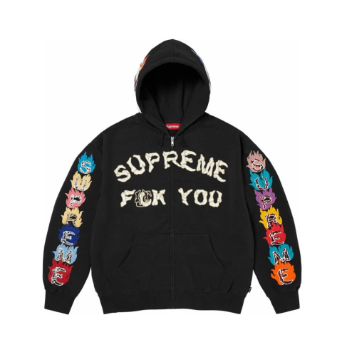 Bluza Fuck You Zip Up Hooded Sweatshirt 'Black'
