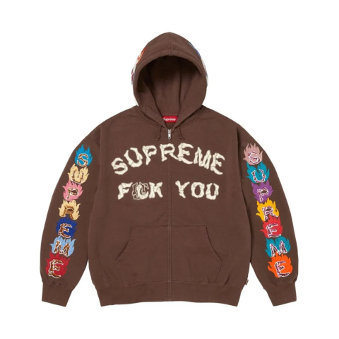 Bluza Supreme Fuck You Zip Up 'Brown'