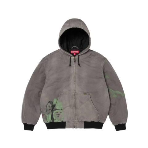 Kurtka Supreme Rita Ackermann Hooded Work Jacket 'Grey'