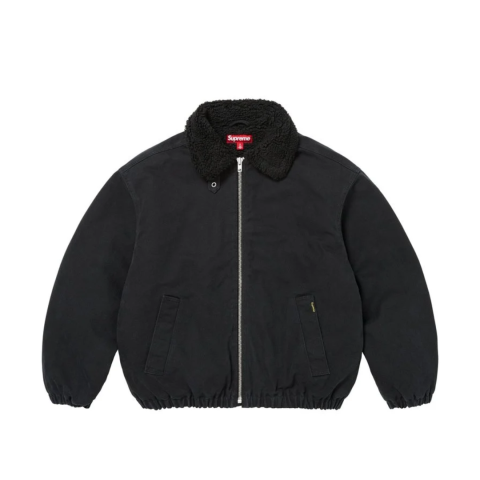 Kurtka Supreme Faux Shearling Lined Bomber 'Black'
