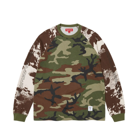Longsleeve Supreme Raglan Wildlife Green Camo