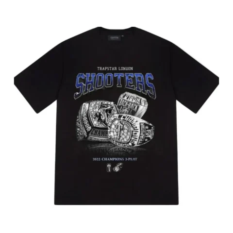 Koszulka Trapstar Three-peat Champions Tee - Black/Blue Edition