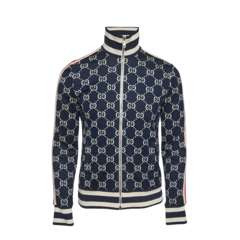 Gucci Track Jacket Jacquard Navy